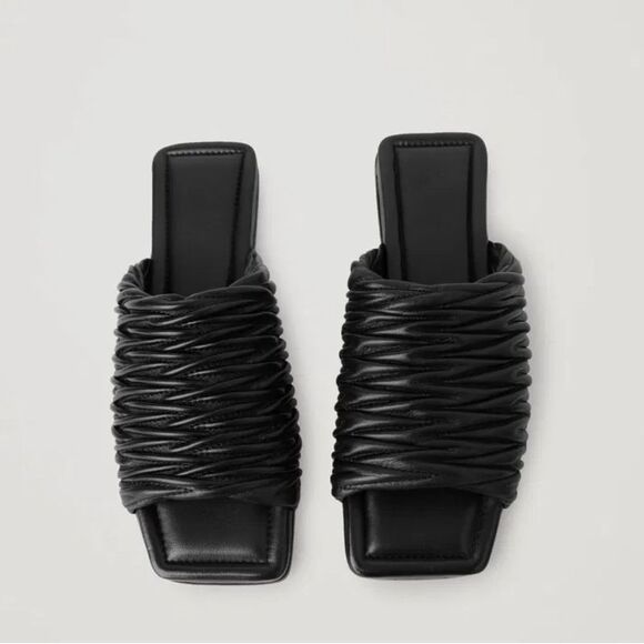 COS Leather Square Toe Sandals NWT - Picture 3 of 11